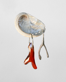 Swarovski Coral Small Hoop - Solid 9k Gold