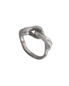Serpent & the Swan Love Knot Ring - Sterling Silver
