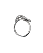 Serpent & the Swan Love Knot Ring - Sterling Silver