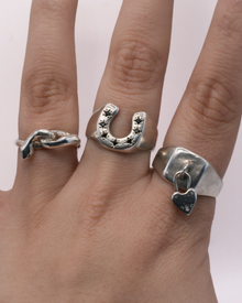 Serpent & the Swan Love Knot Ring - Sterling Silver