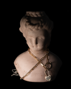 Heart Fob Padlock Necklace - Solid 9K Gold