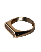 Memorial Channel Signet Ring - 9K Solid Gold