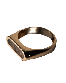 Memorial Channel Signet Ring - 9K Solid Gold
