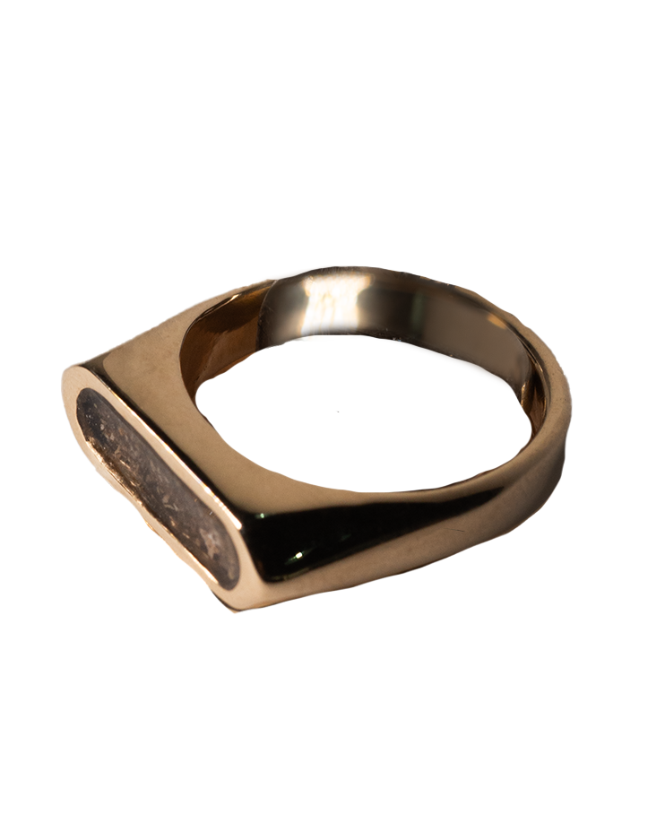 Memorial Channel Signet Ring - 9K Solid Gold