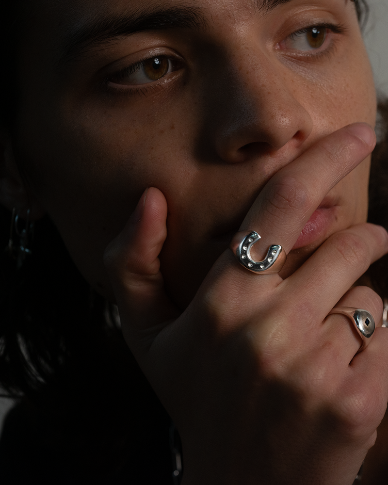 Horseshoe Signet - Sterling Silver