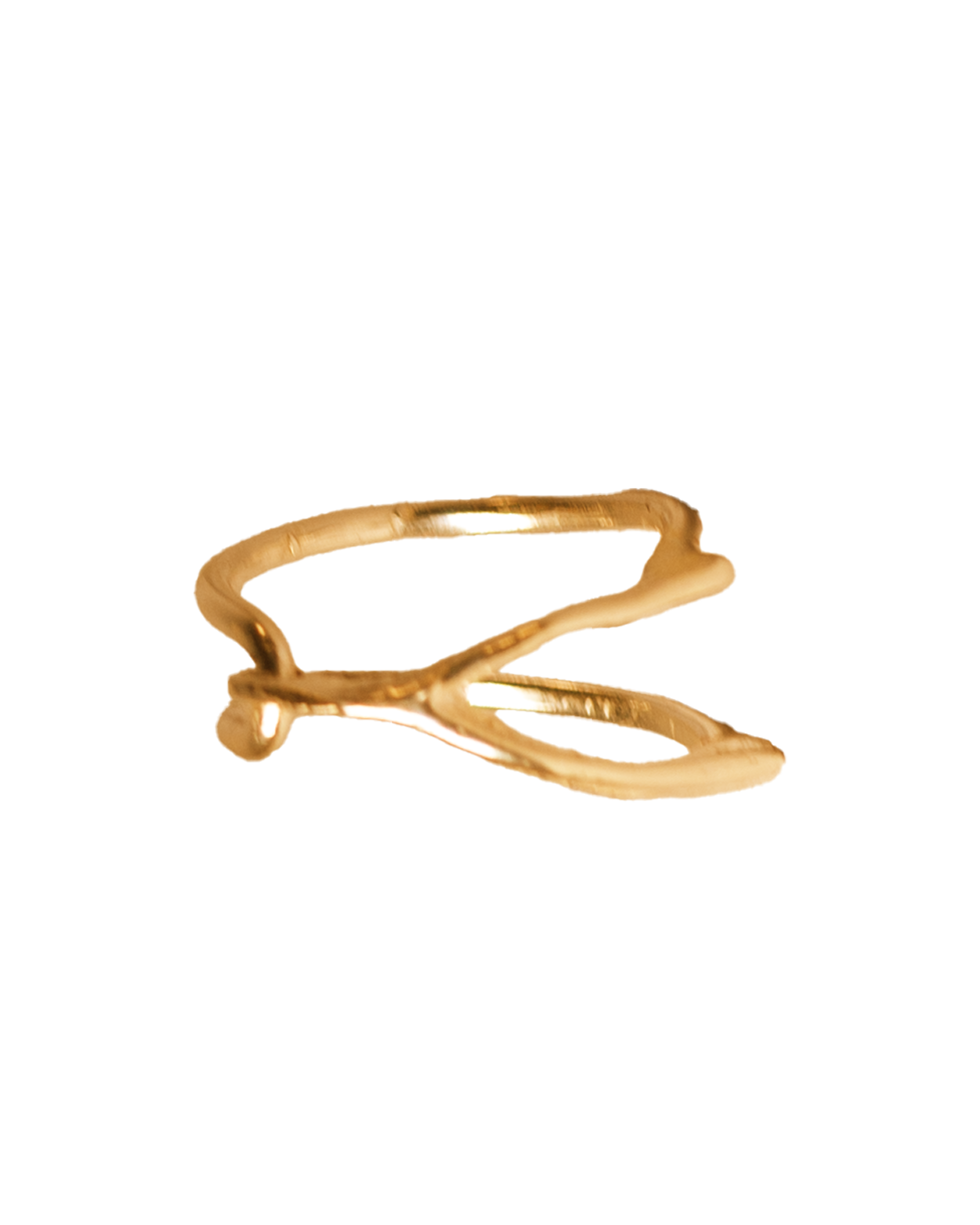Little Wishbone Ring - Solid 9K Gold