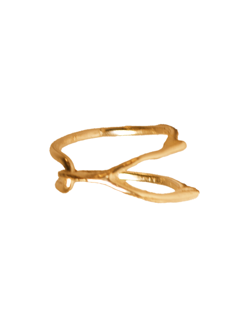 Little Wishbone Ring - Solid 9K Gold
