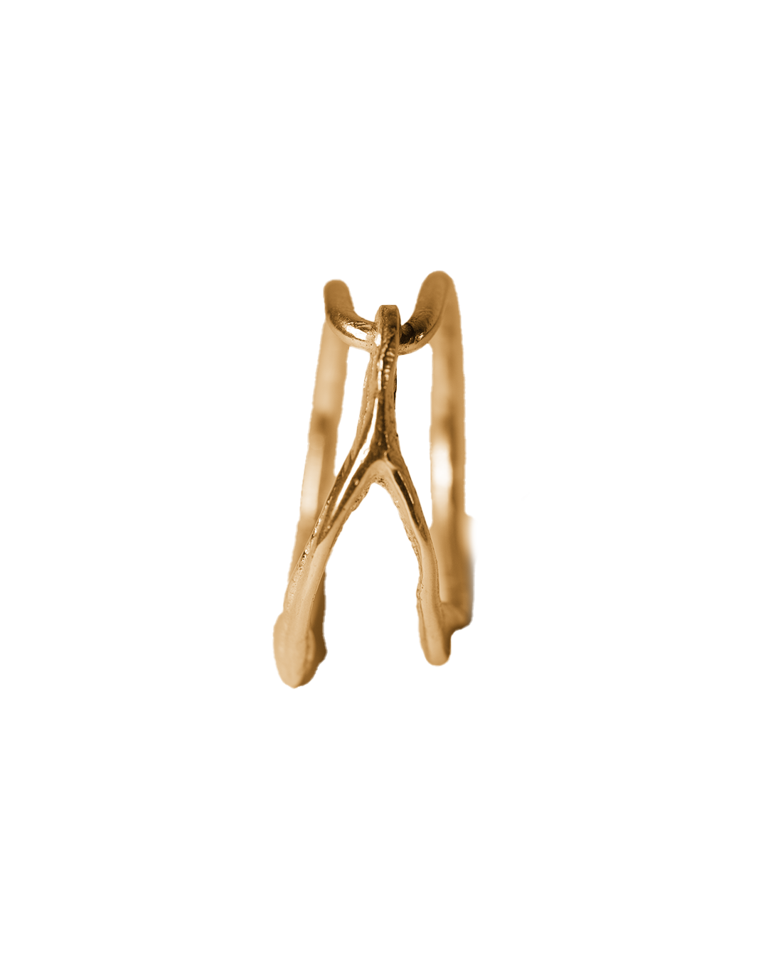 Little Wishbone Ring - Solid 9K Gold