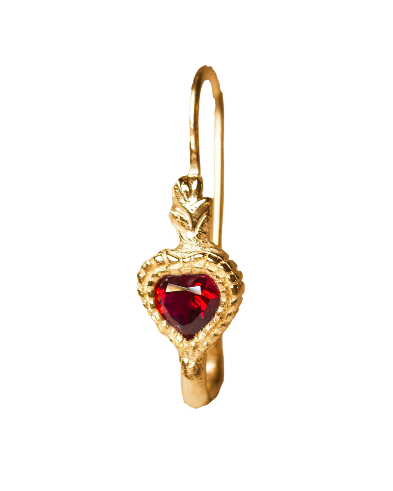 Mini Burn My Heart Earring - Solid 9K Gold