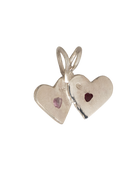 Double Rays Heart of Hearts Necklace - Sterling Silver