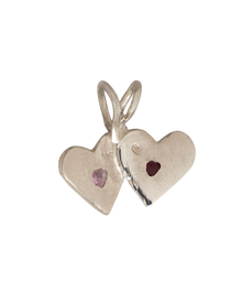 Double Rays Heart of Hearts Necklace - Sterling Silver
