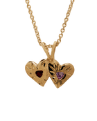 Double Rays Heart of Hearts Necklace - 9k Solid Gold