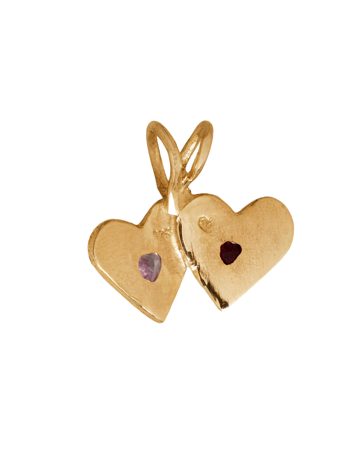 Double Rays Heart of Hearts Necklace - 9k Solid Gold