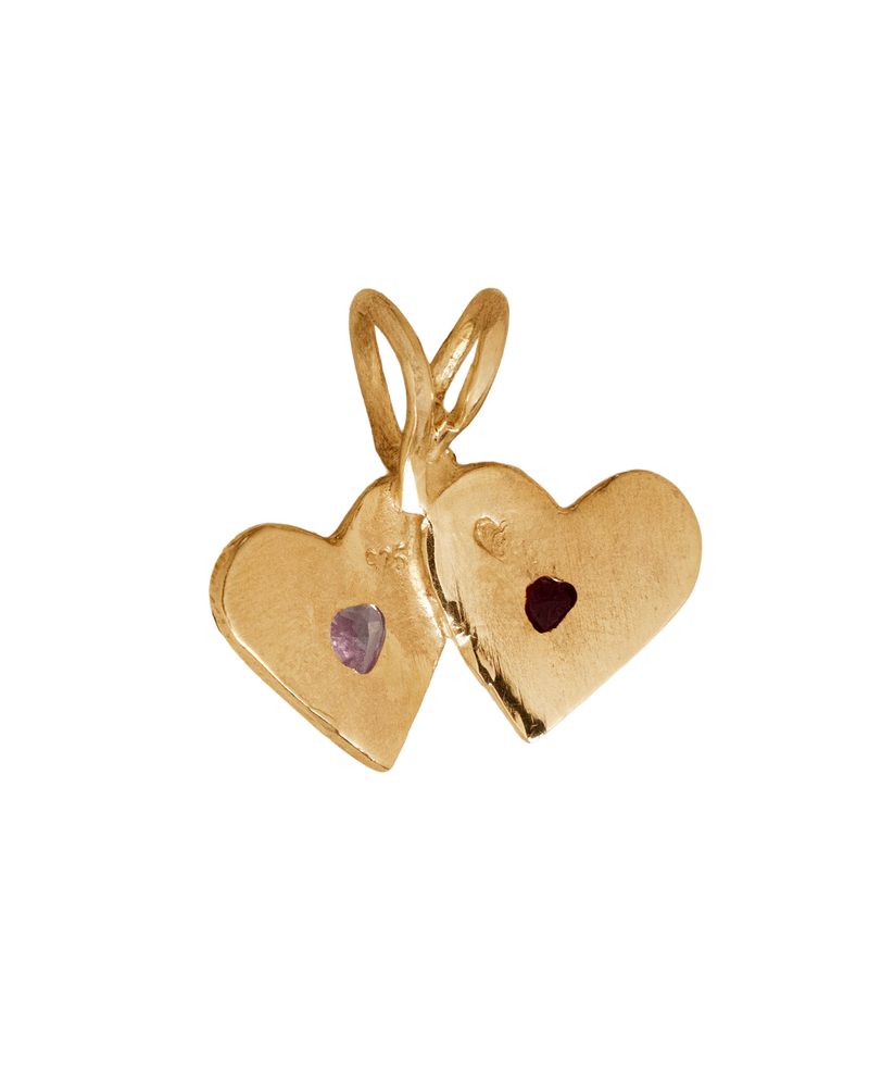 Double Rays Heart of Hearts Necklace - 9k Solid Gold