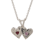 Double Rays Heart of Hearts Necklace - Sterling Silver