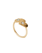 Double Rays Heart of Hearts Ring - 9k Solid Gold