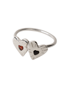Double Rays Heart of Hearts Ring - Solid Sterling Silver