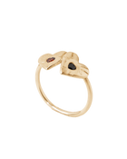 Double Rays Heart of Hearts Ring - 9k Solid Gold