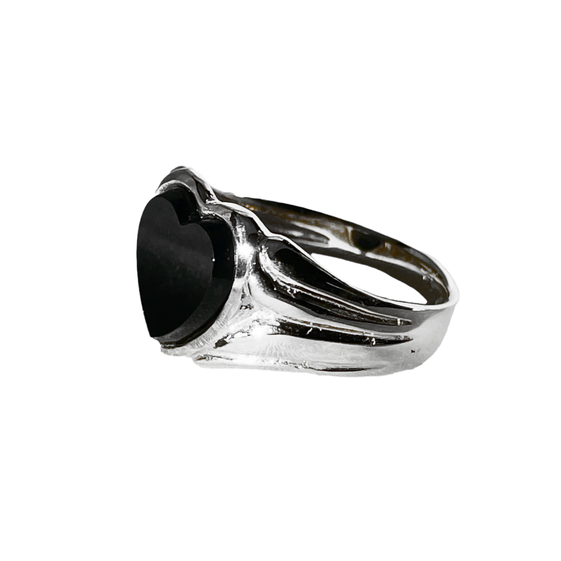 Black as my Heart Onyx ring - Sterling Silver