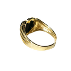 Black as my Heart Onyx ring - 9K Solid Gold