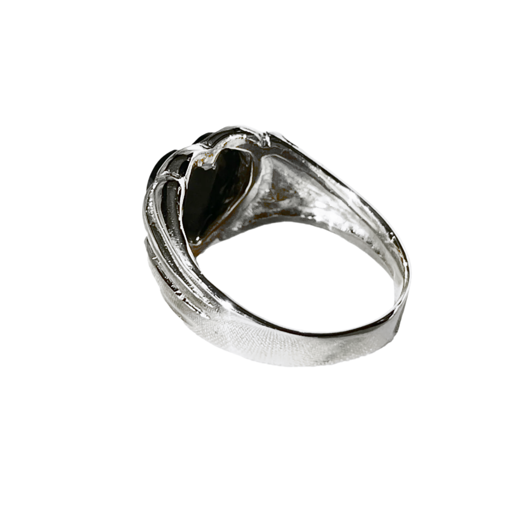 Black as my Heart Onyx ring - Sterling Silver