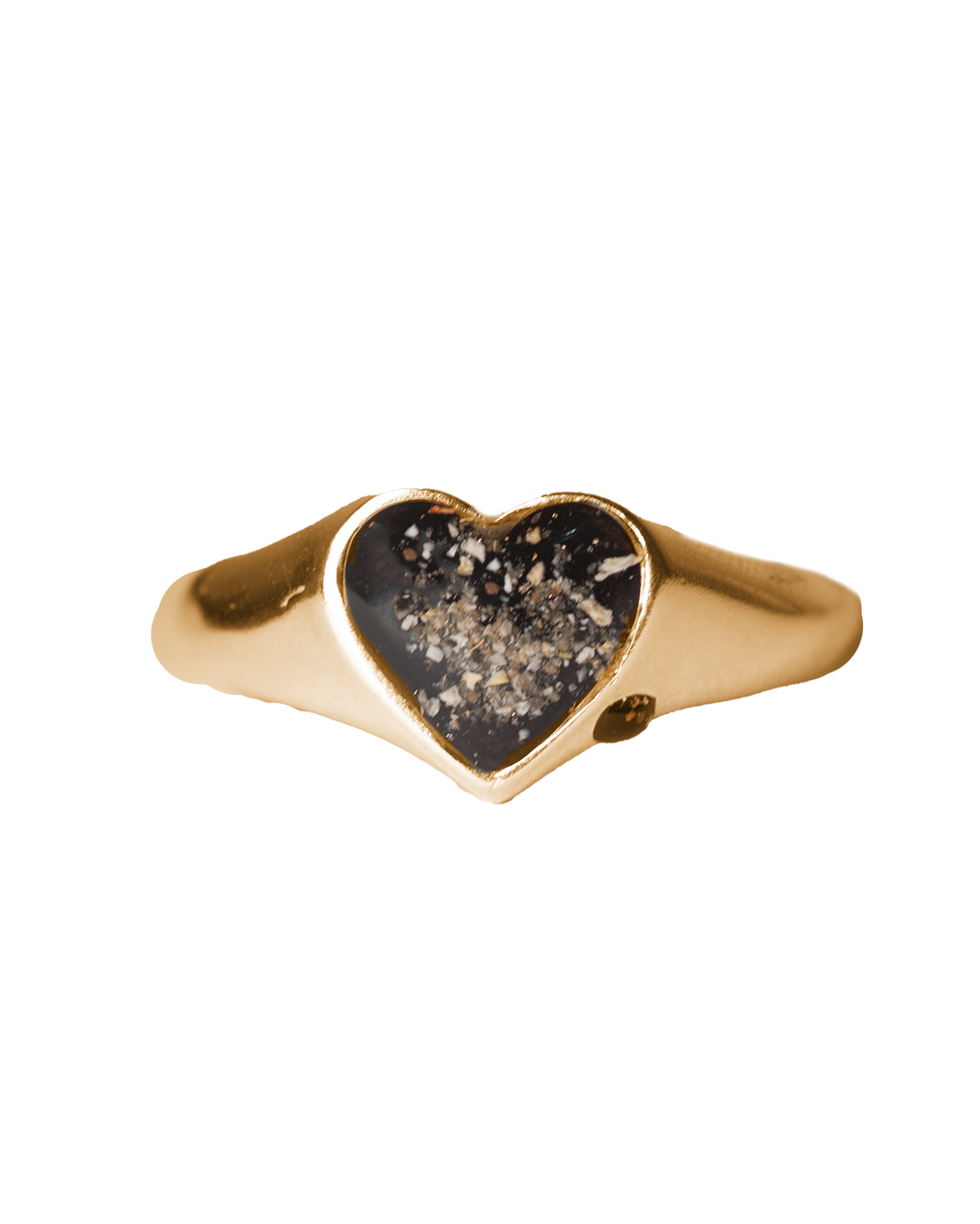 Ashes Bleeding Heart Ring - Solid 9K Gold