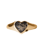 Ashes Bleeding Heart Ring - Solid 9K Gold