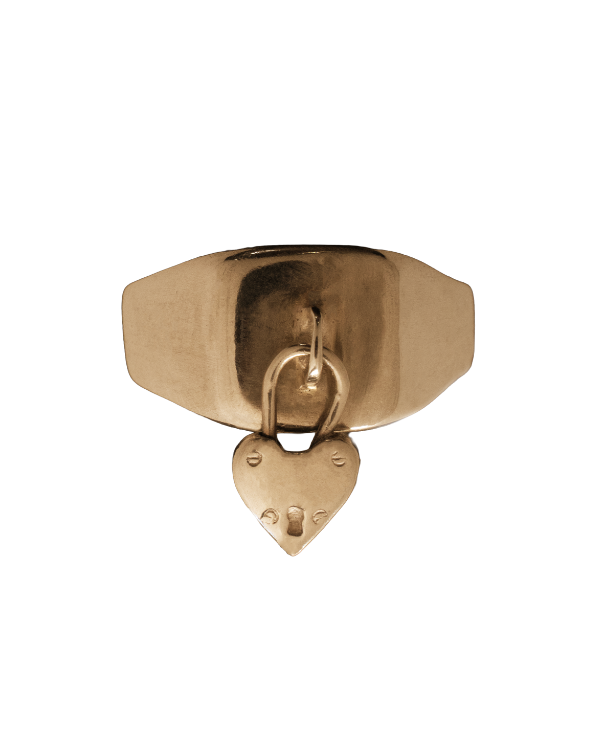 Padlock Square Signet Ring - 9k Solid Gold