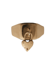 Padlock Square Signet Ring - 9k Solid Gold