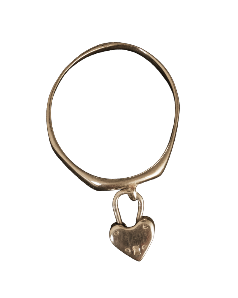 Padlock Square Signet Ring in sterling silver, view 2 of 4