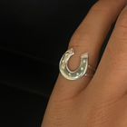 Lucky Horseshoe Ring - Sterling Silver