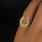 Lucky Horseshoe Ring - Solid 9K Yellow Gold