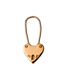 Large Heart Padlock - Solid 9K Gold