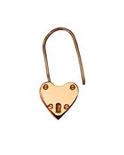 Large Heart Padlock - Solid 9K Gold