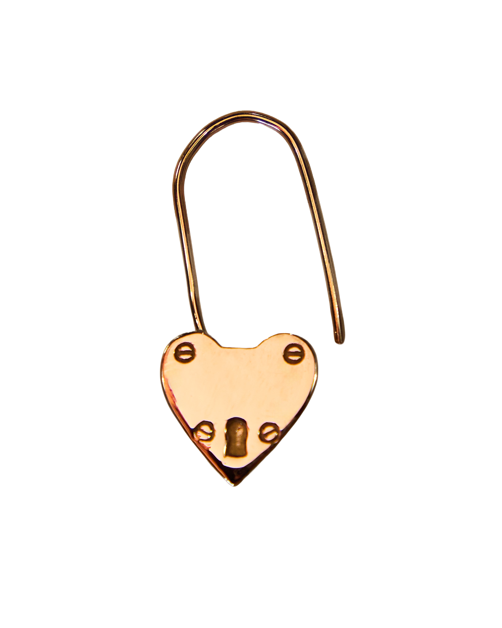 Large Heart Padlock - Solid 9K Gold