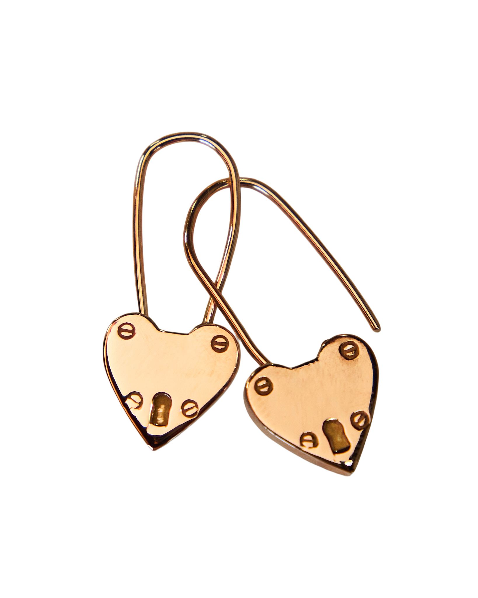 Large Heart Padlock - Solid 9K Gold
