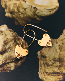 Large Heart Padlock - Solid 9K Gold