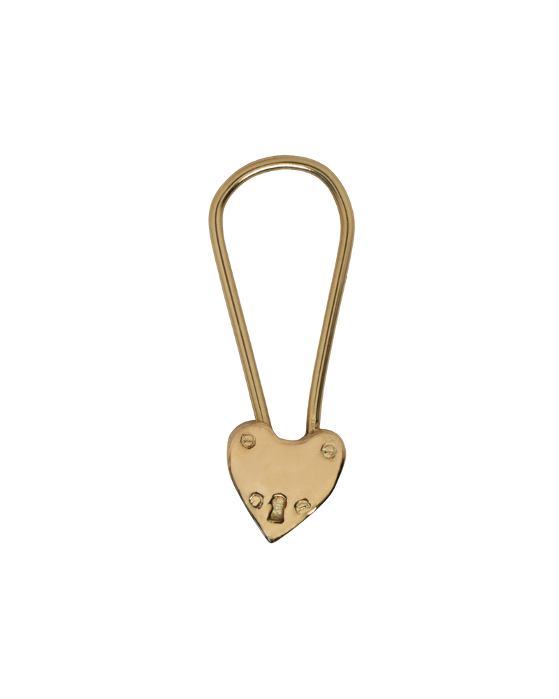 Little Heart Padlock Earring - Solid 9K Gold