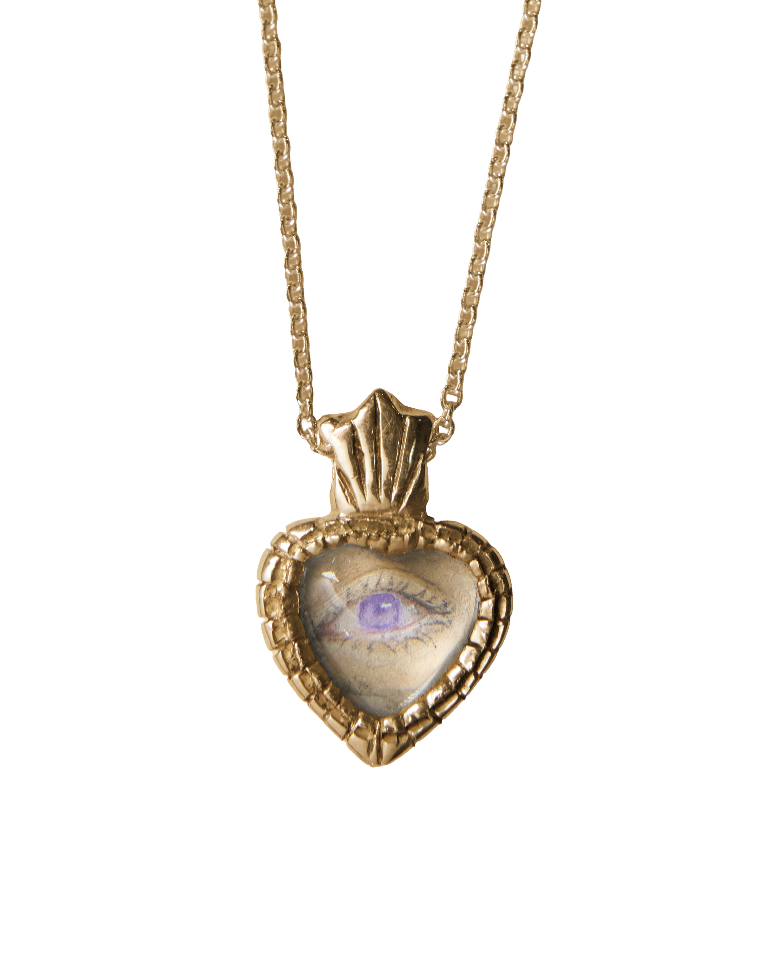 Lover's Eye Necklace - 9k Solid Gold