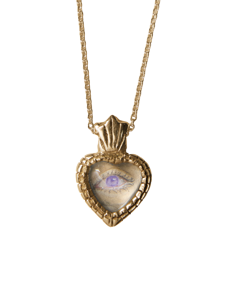 Lover's Eye Necklace - 9k Solid Gold