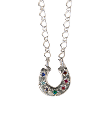 Lucky 7 Horseshoe Necklace - Sterling Silver