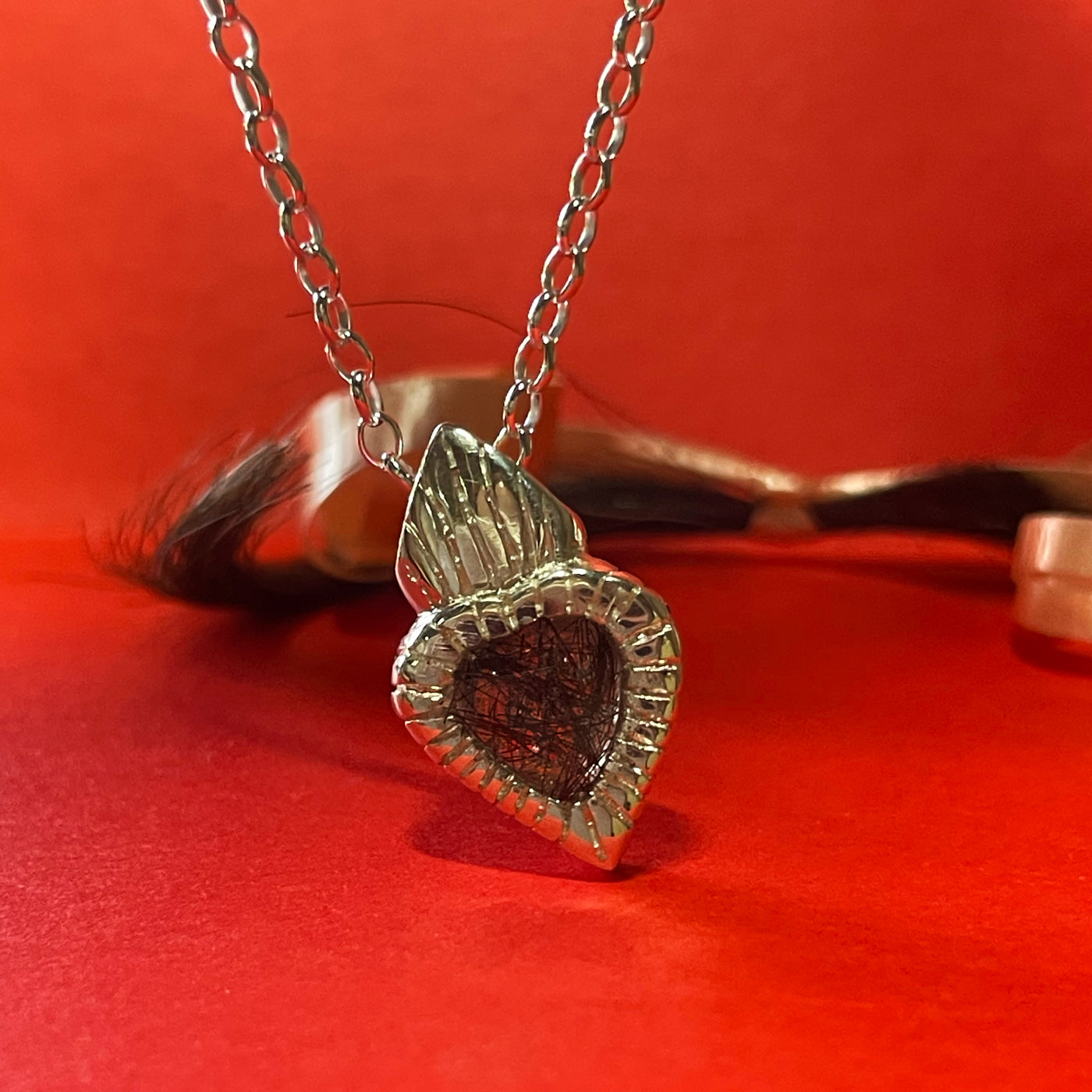 Memorial Burn My Heart Necklace - Custom made