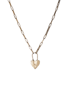 Original Heart Padlock Necklace in solid 9ct gold, view 4 of 6