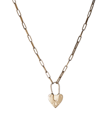 Original Heart Padlock Necklace in solid 9ct gold, view 4 of 6