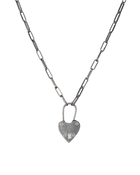 Original Heart Padlock Necklace in sterling silver