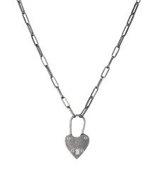 Original Heart Padlock Necklace in sterling silver