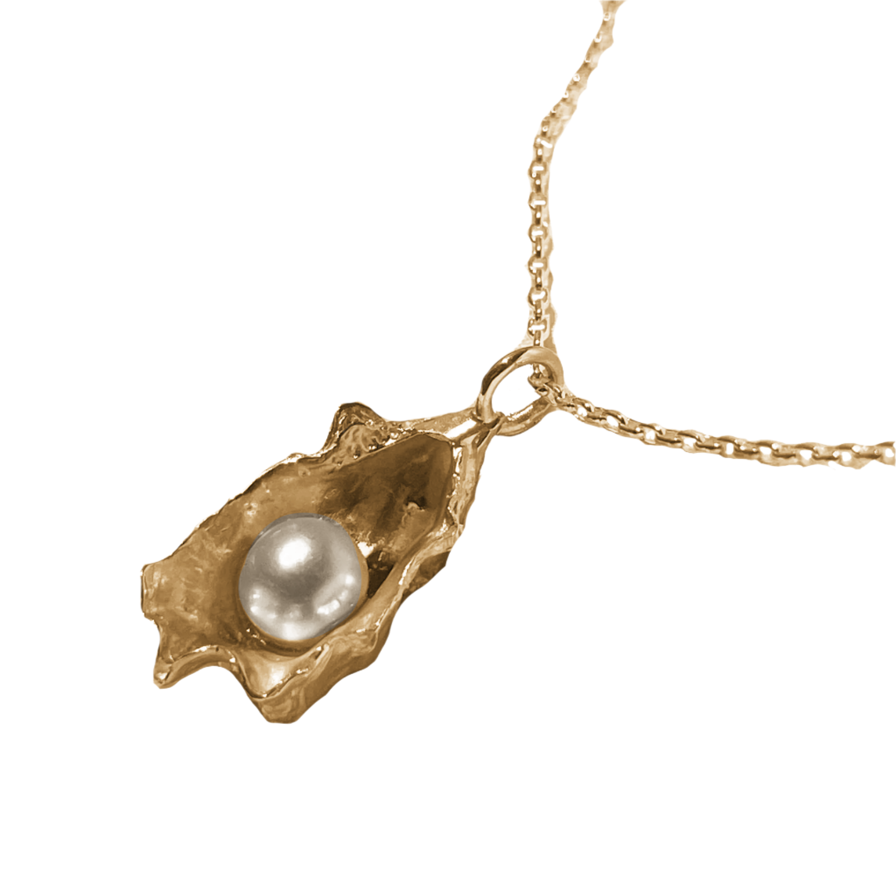 Oyster Freshwater Pearl Necklace - Solid 9K Gold