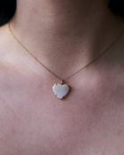 Iridescent Opal Heart - 9k Solid Gold