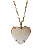 Iridescent Opal Heart - 9k Solid Gold