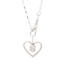 The Opal Heart - Solid Sterling Silver
